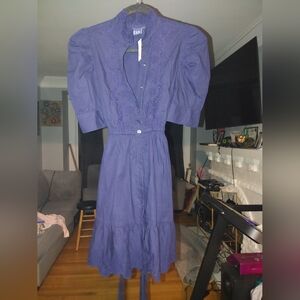 GAP Women's Long Sleeve Purple Dress
